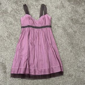 Loft Dress - purple/pink with brown details size 6